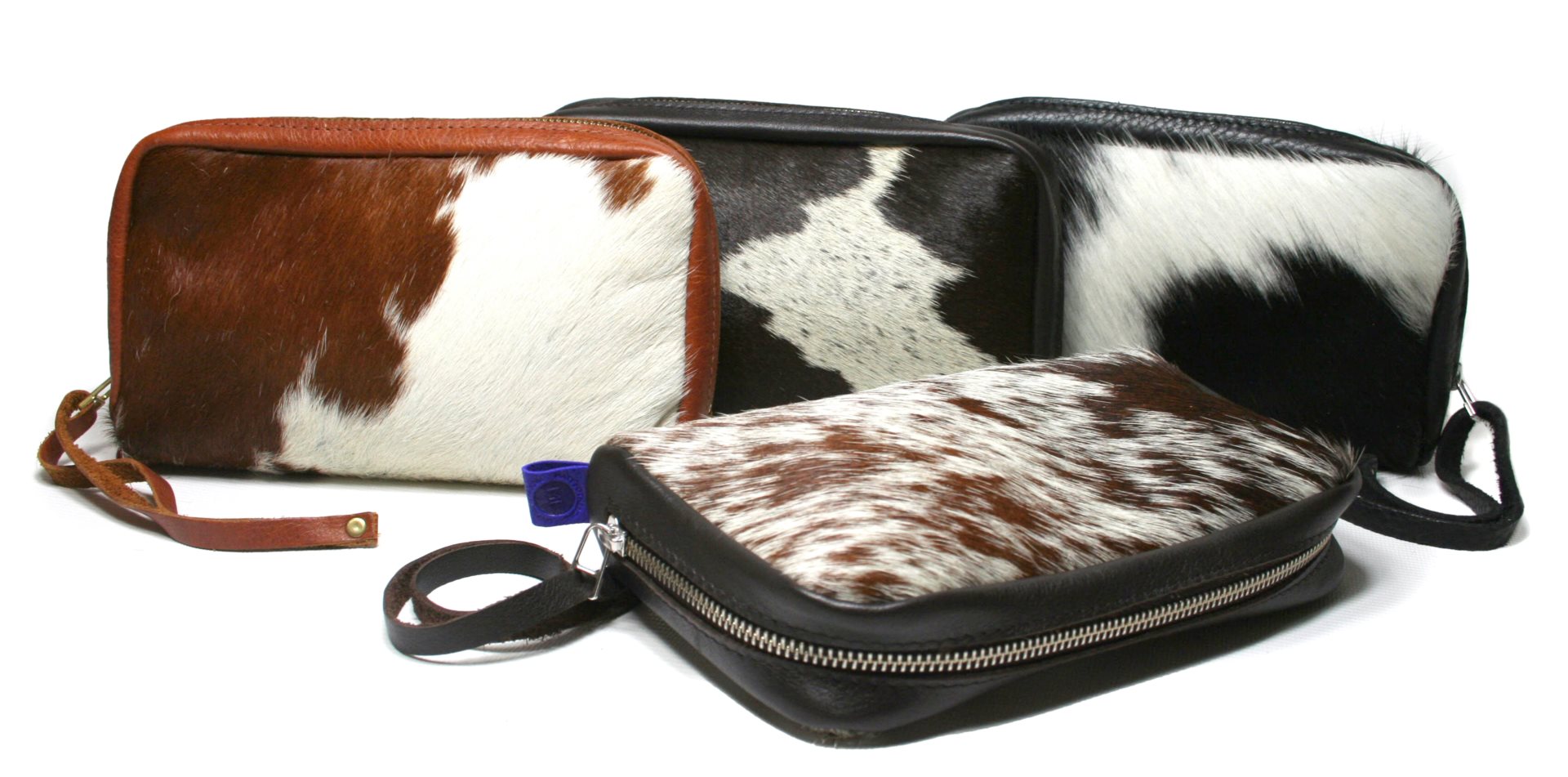 Cow Hair Zip Clutch 